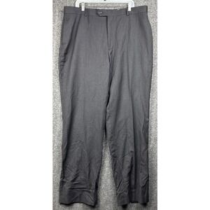 Wilke Rodriguez Dress Pants Mens 39x32 Black 100% Wool Slacks Formal